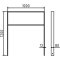Lean-on hoop of flat bar steel | 80 x 12 mm | with cross bar | total width: 1000 mm | hot-dip galvanized